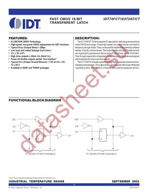 IDT74FCT16373CTPVG8 datasheet  